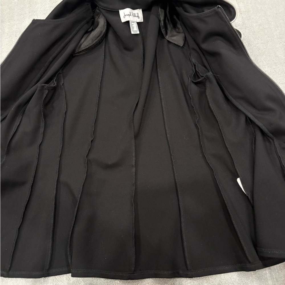 Joseph Ribkoff #183355 Woman's Black Military-Look Zip-Front Jacket - Picture 8 of 13